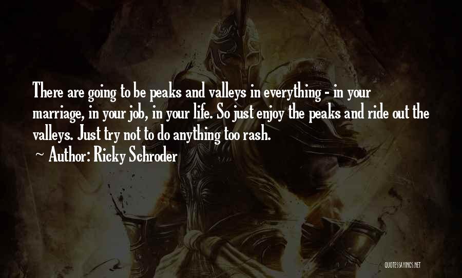 Peaks And Valleys Quotes By Ricky Schroder