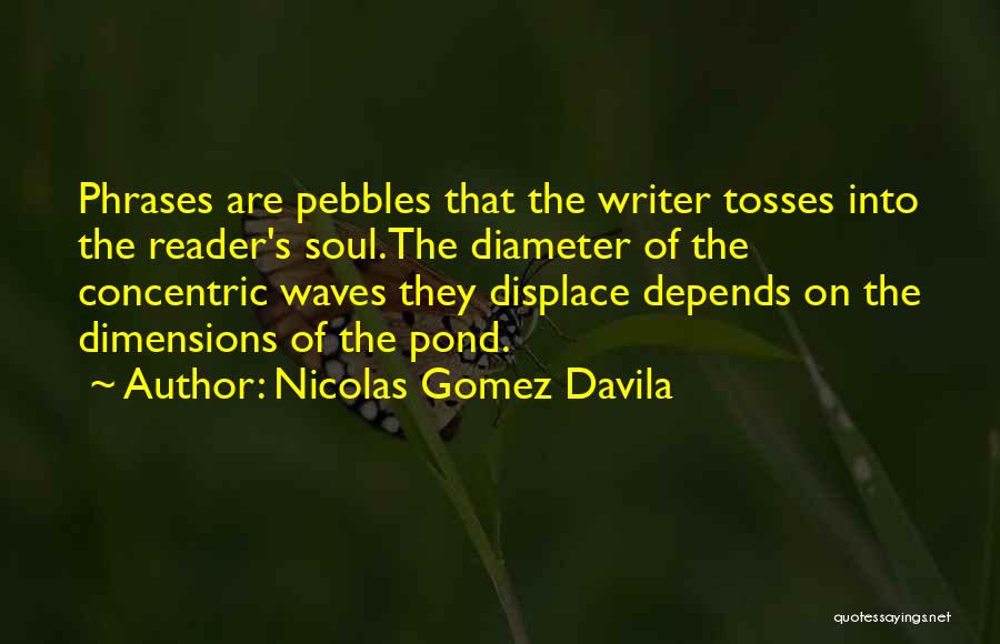 Pebbles In Pond Quotes By Nicolas Gomez Davila