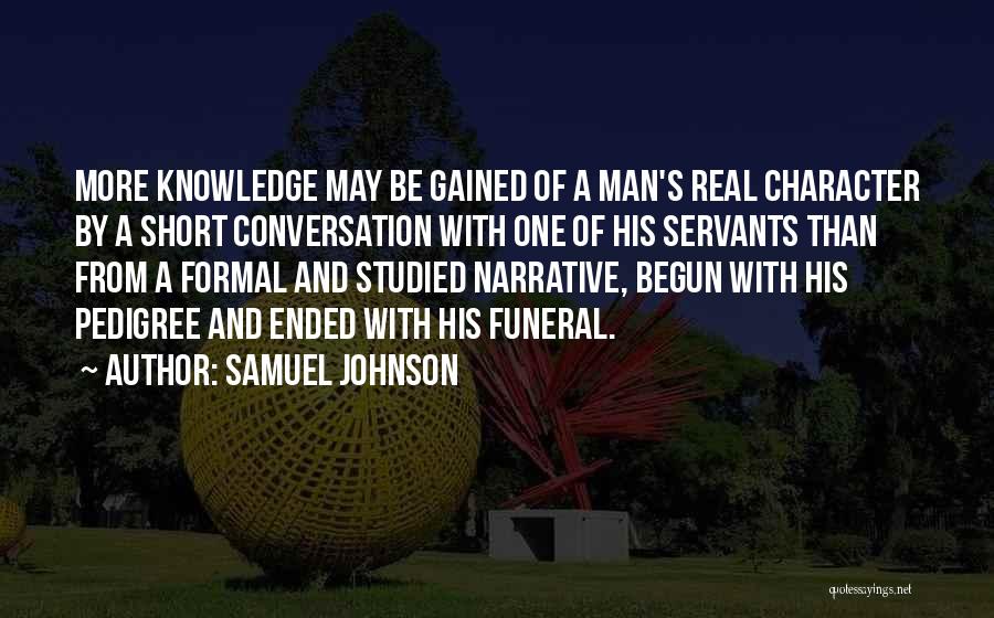 Pedigree Quotes By Samuel Johnson