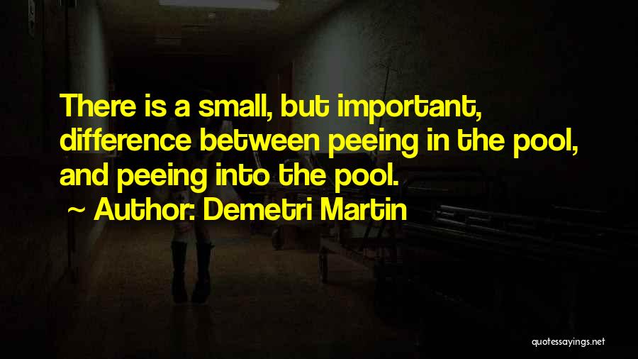 Peeing In Pool Quotes By Demetri Martin