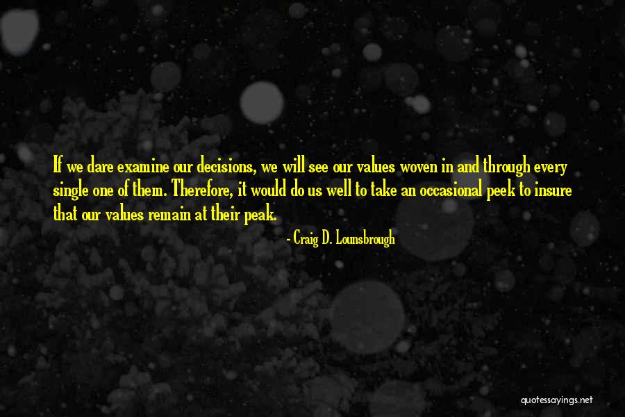Peek N Peak Quotes By Craig D. Lounsbrough Peek N Peak Quotes By Craig D. Lounsbrough