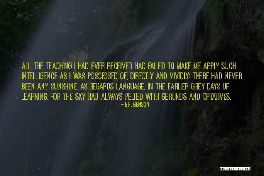 Pemon Indians Quotes By E.F. Benson Pemon Indians Quotes By E.F. Benson