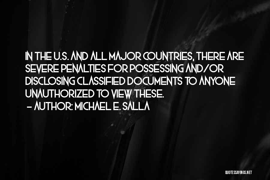 Penalties Quotes By Michael E. Salla