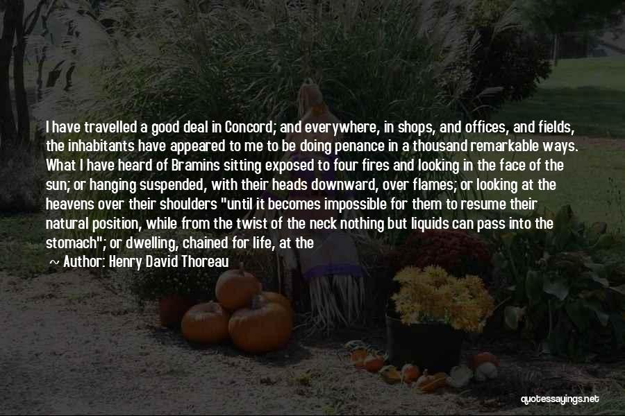 Penance Quotes By Henry David Thoreau