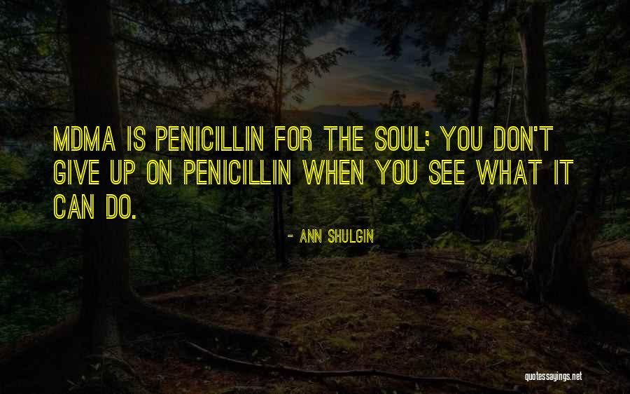 Penicillin Quotes By Ann Shulgin