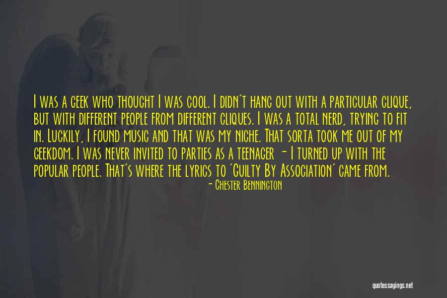 People Get In Cliques Quotes By Chester Bennington People Get In Cliques Quotes By Chester Bennington