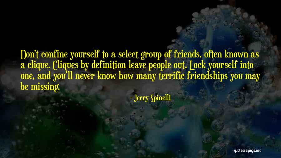 People Get In Cliques Quotes By Jerry Spinelli People Get In Cliques Quotes By Jerry Spinelli