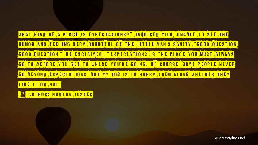 People's Expectations Of You Quotes By Norton Juster