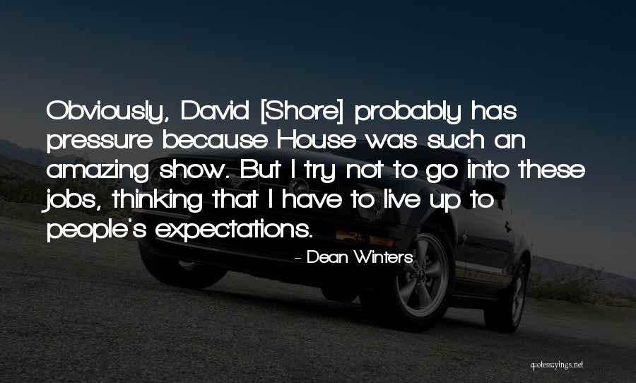 People's Expectations Quotes By Dean Winters