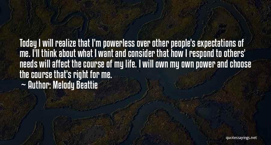 People's Expectations Quotes By Melody Beattie