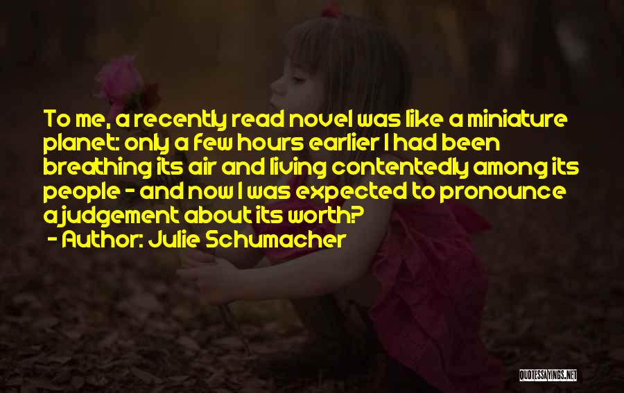 People's Judgement Quotes By Julie Schumacher