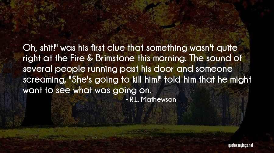 People's Past Quotes By R.L. Mathewson