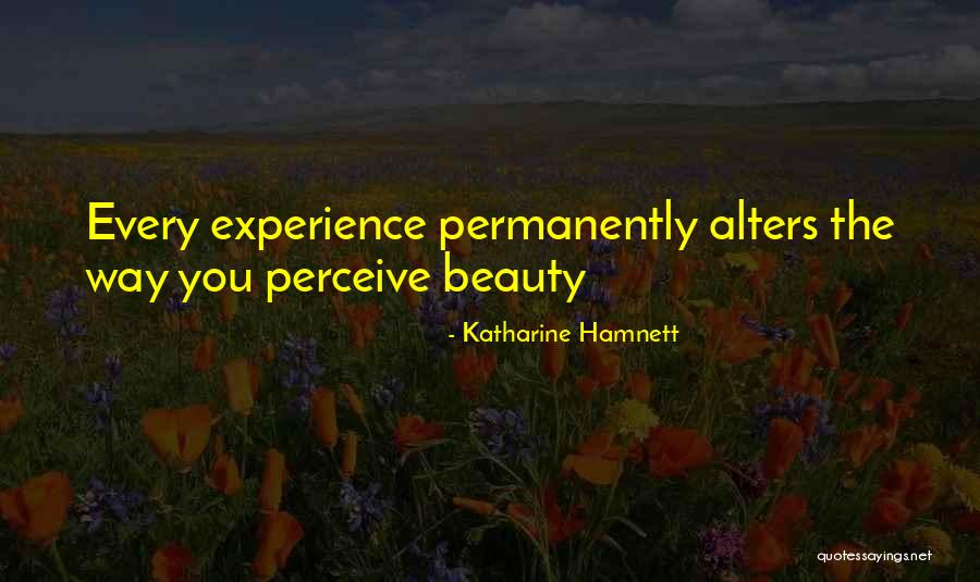 Perceive Beauty Quotes By Katharine Hamnett