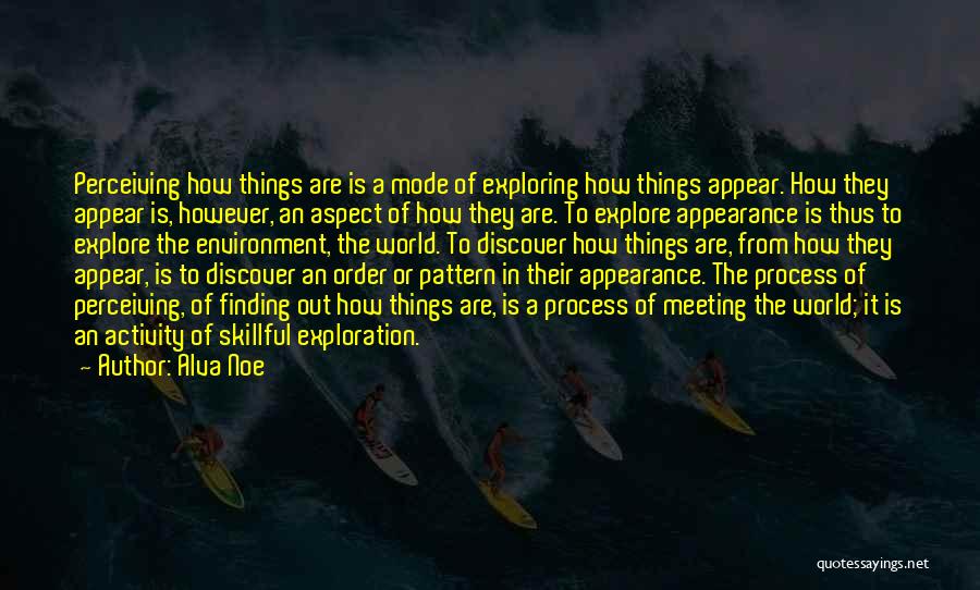 Perceiving Quotes By Alva Noe