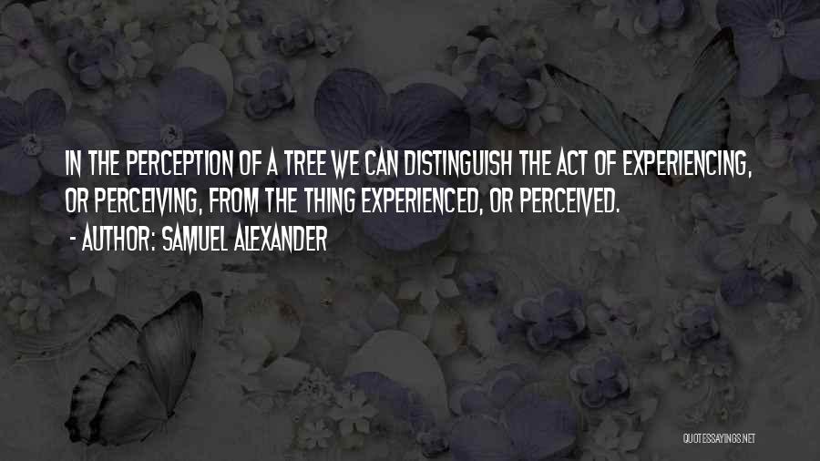 Perceiving Quotes By Samuel Alexander