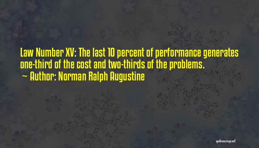 Percent Quotes By Norman Ralph Augustine