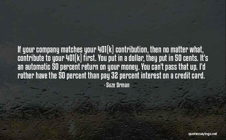 Percent Quotes By Suze Orman