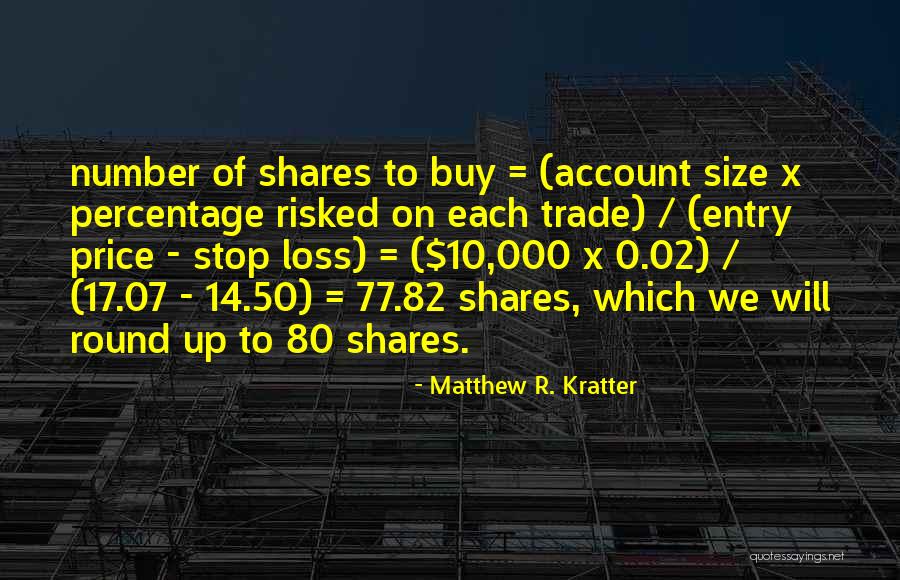 Percentage Quotes By Matthew R. Kratter Percentage Quotes By Matthew R. Kratter