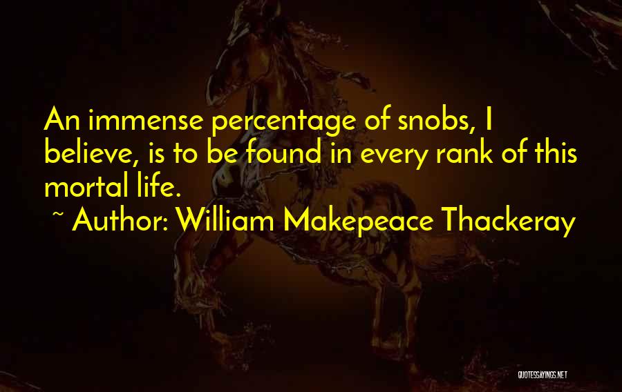 Percentage Quotes By William Makepeace Thackeray