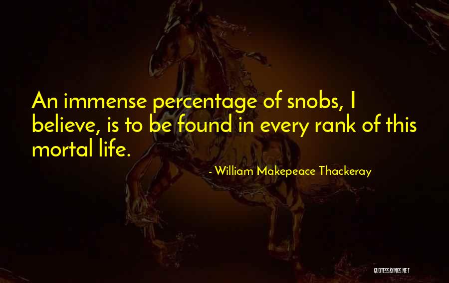 Percentage Quotes By William Makepeace Thackeray