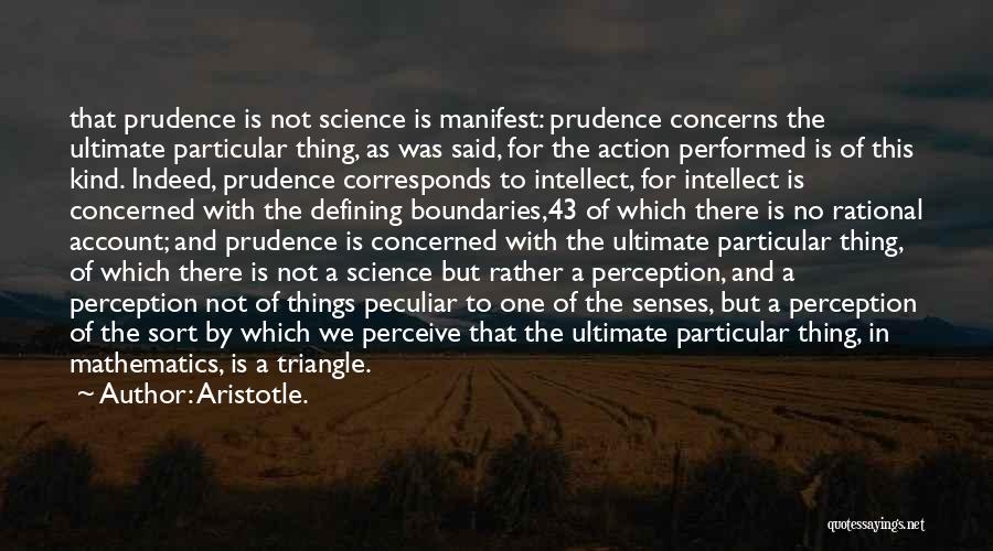 Perception And Action Quotes By Aristotle.