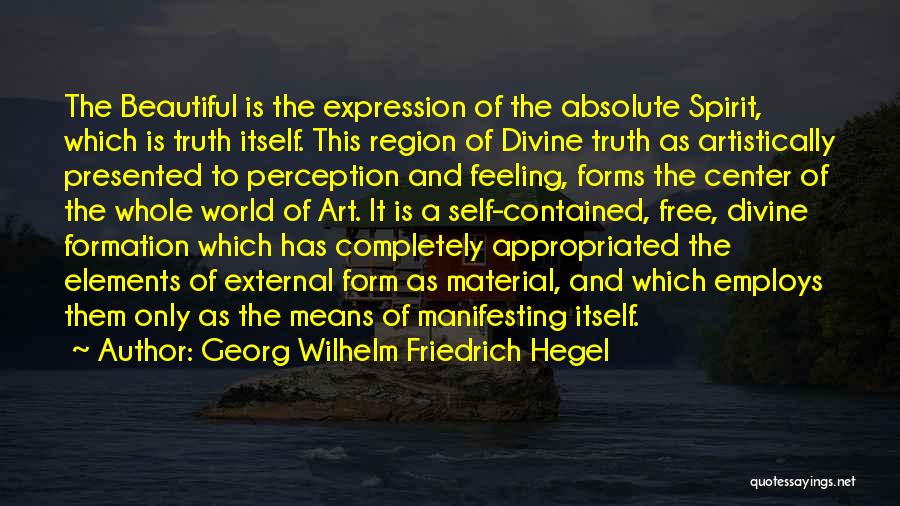 Perception Of Art Quotes By Georg Wilhelm Friedrich Hegel