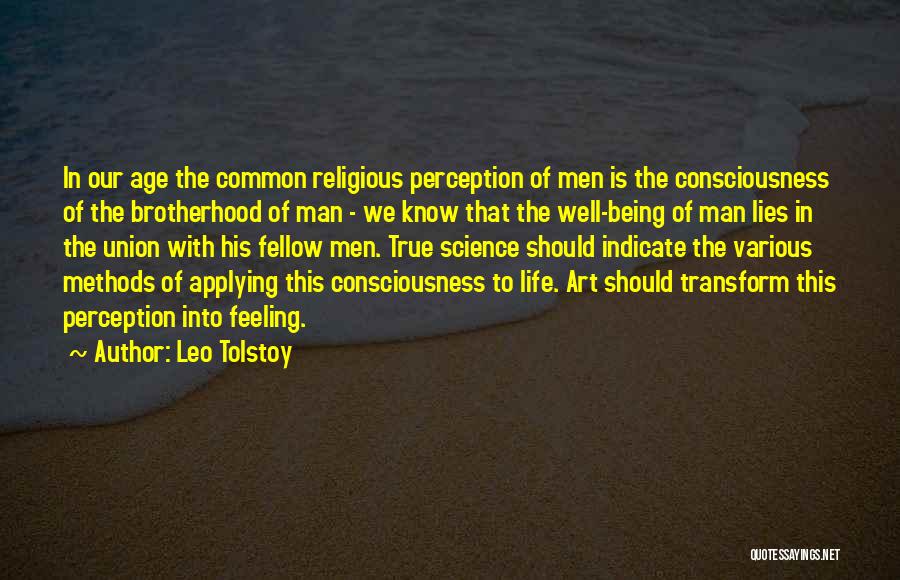 Perception Of Art Quotes By Leo Tolstoy