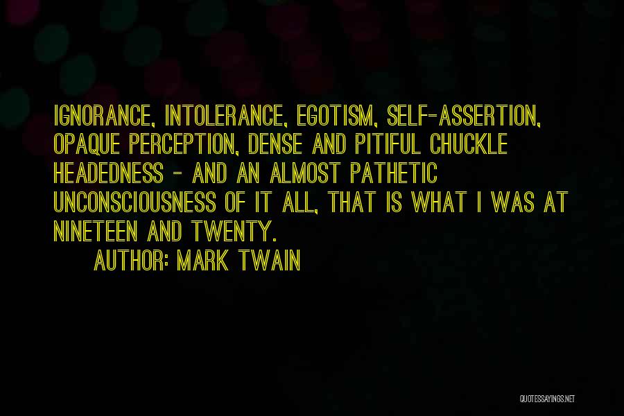 Perception Of Self Quotes By Mark Twain