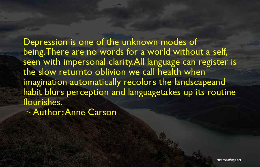 Perception Of The World Quotes By Anne Carson