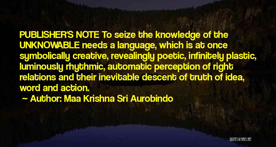 Perception Of Truth Quotes By Maa Krishna Sri Aurobindo