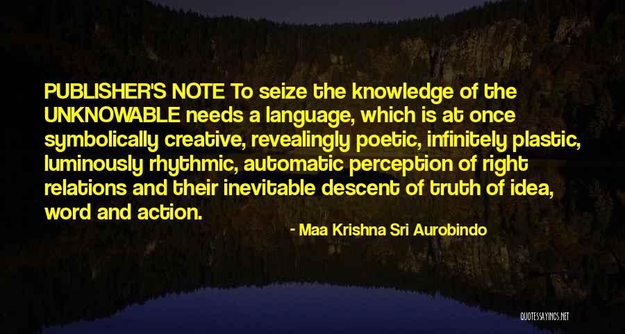 Perception Of Truth Quotes By Maa Krishna Sri Aurobindo