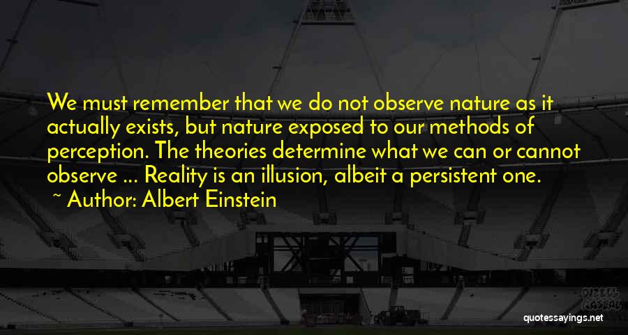 Perception Reality Quotes By Albert Einstein