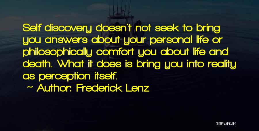 Perception Reality Quotes By Frederick Lenz