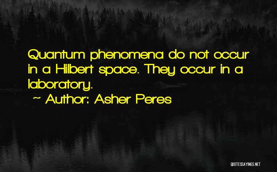 Peres Quotes By Asher Peres