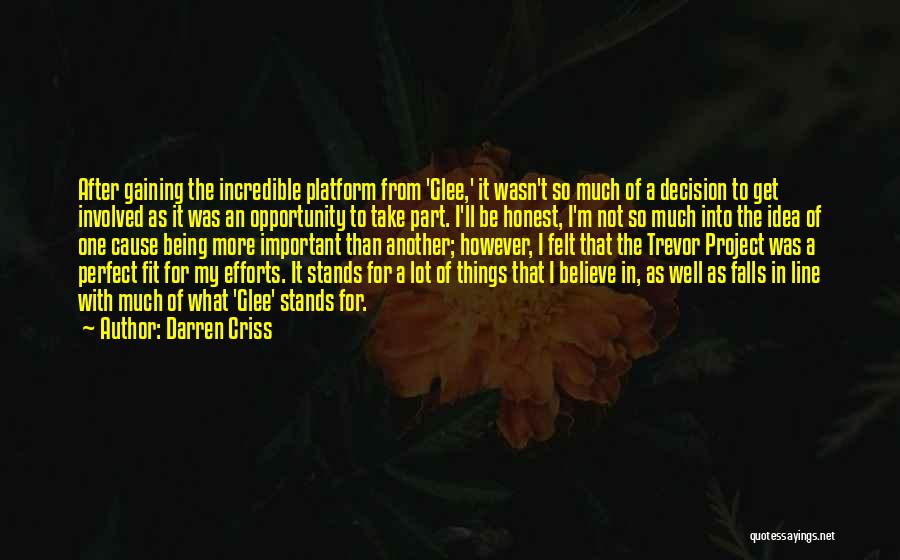 Perfect Fit Quotes By Darren Criss