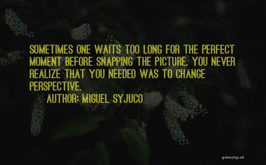 Perfect Moment Photography Quotes By Miguel Syjuco