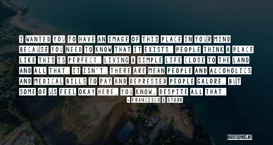 Perfect Place Quotes By Francisco X Stork Perfect Place Quotes By Francisco X Stork