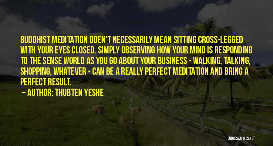 Perfect Sense Quotes By Thubten Yeshe