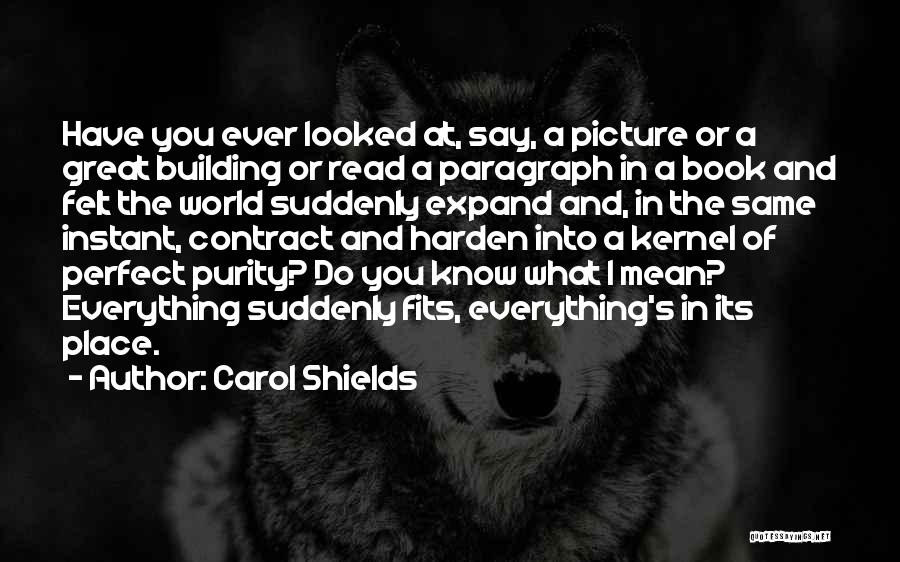 Perfect You Book Quotes By Carol Shields