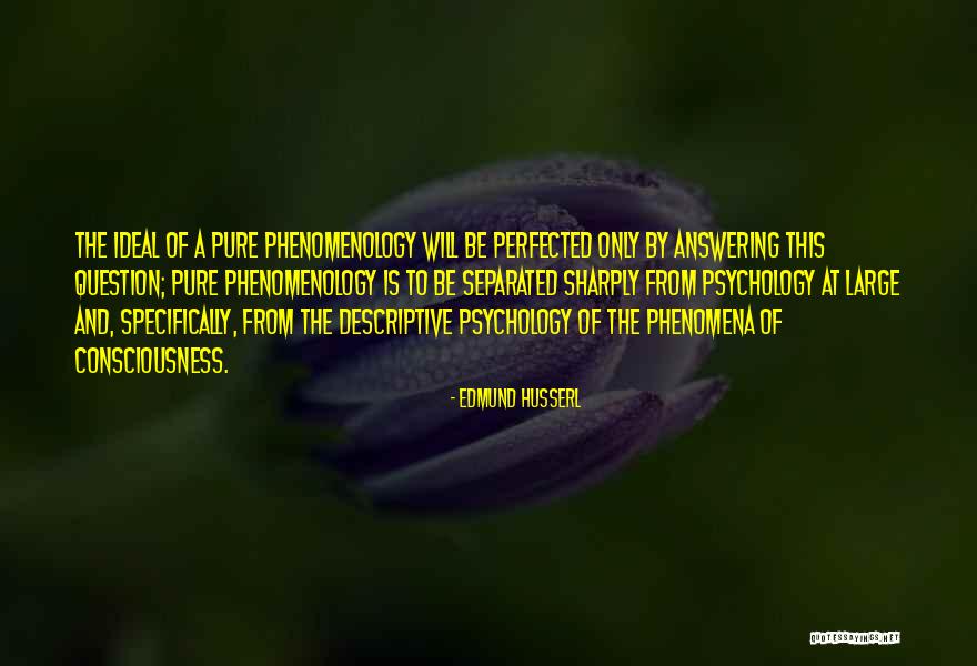 Perfected Quotes By Edmund Husserl Perfected Quotes By Edmund Husserl