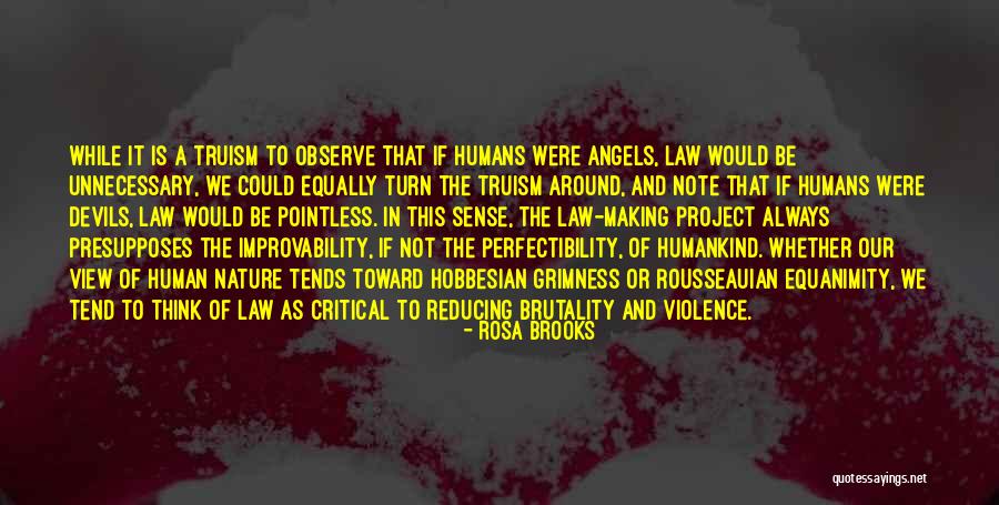 Perfectibility Of Humankind Quotes By Rosa Brooks Perfectibility Of Humankind Quotes By Rosa Brooks