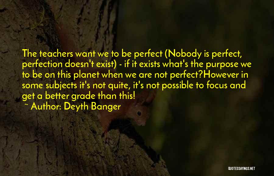 Perfection Exists Quotes By Deyth Banger