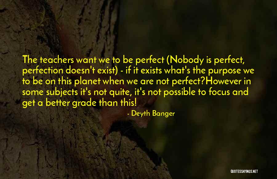 Perfection Exists Quotes By Deyth Banger