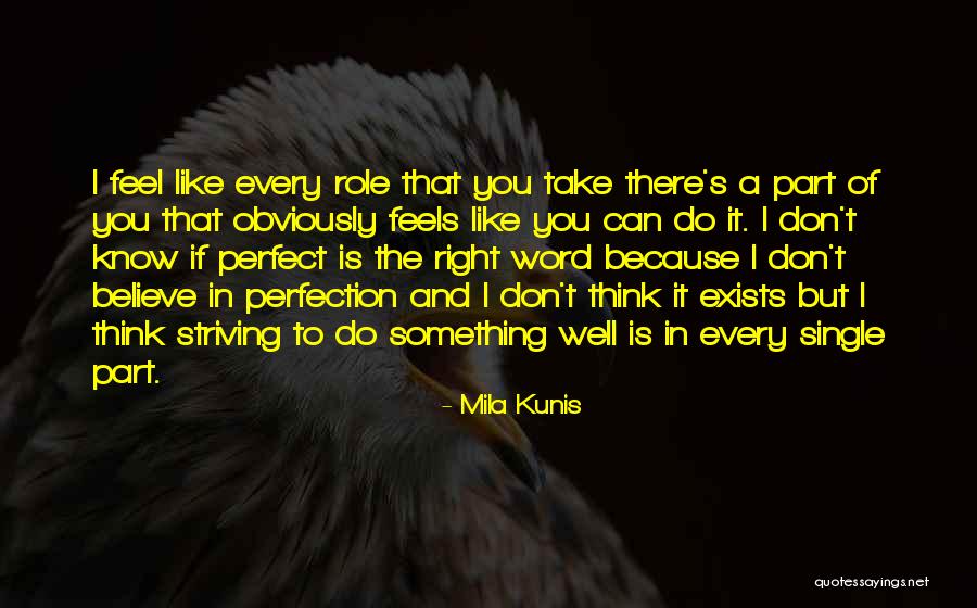 Perfection Exists Quotes By Mila Kunis