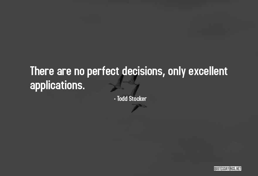 Perfection In Business Quotes By Todd Stocker