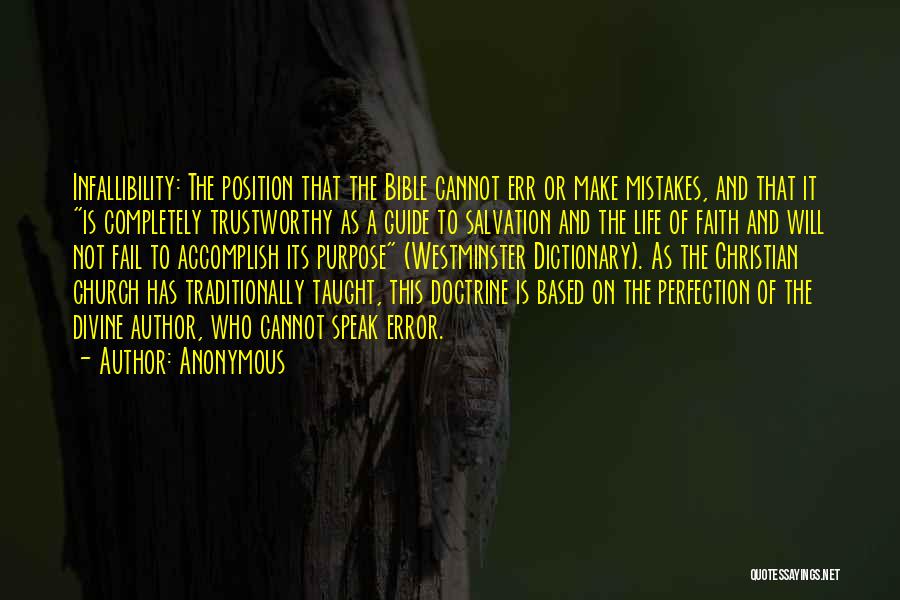 Perfection In The Bible Quotes By Anonymous