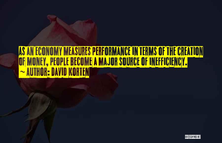 Performance Measures Quotes By David Korten