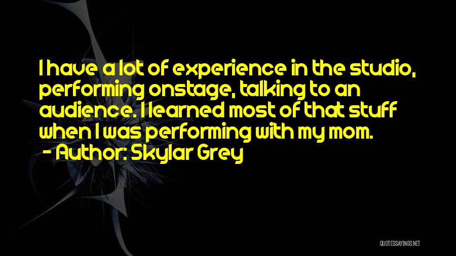 Performing For An Audience Quotes By Skylar Grey