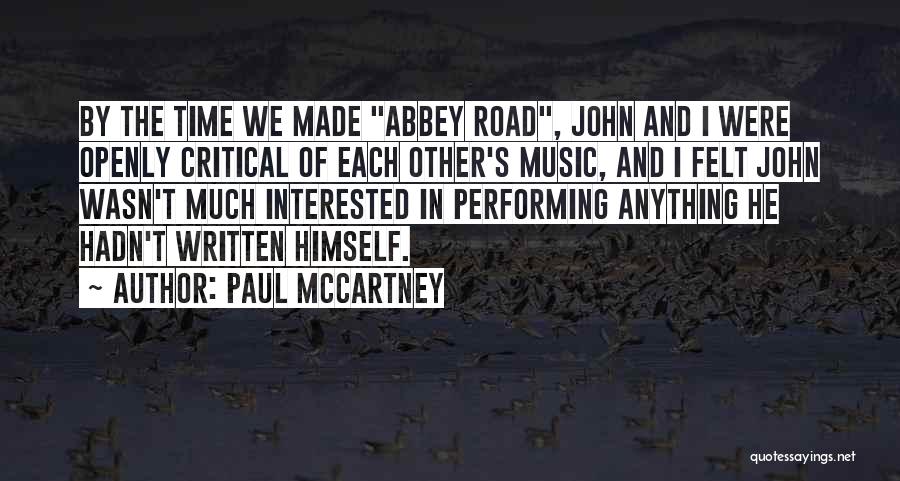 Performing Music Quotes By Paul McCartney