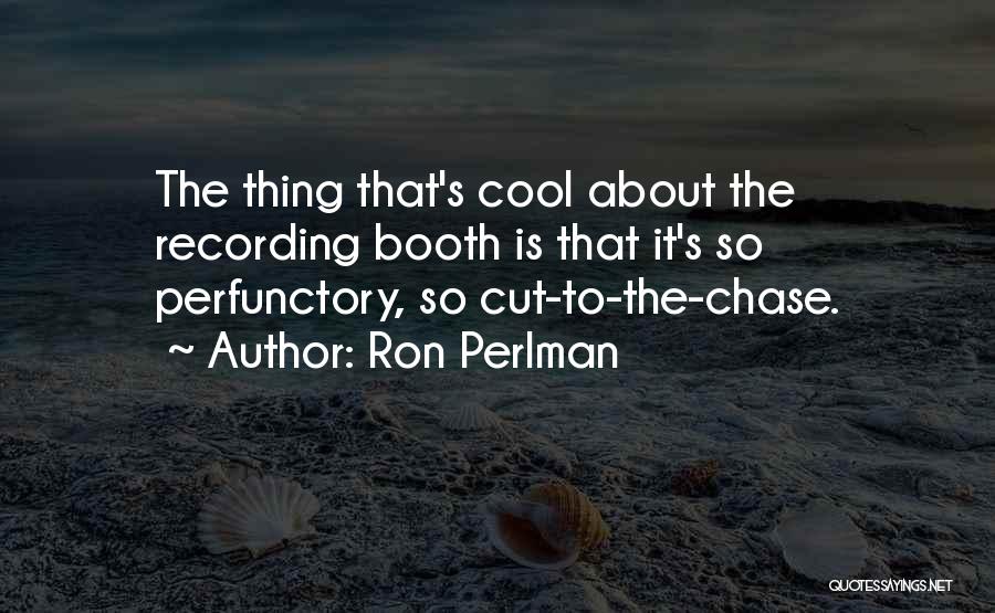 Perfunctory Quotes By Ron Perlman